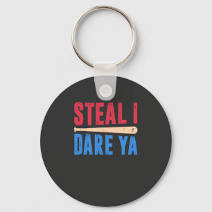 Softball - Steal I Dare Ya Key Ring