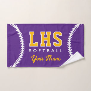 Softball Stitches Custom Sport Towel Team Initials