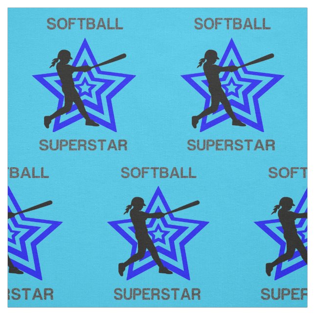 Softball Superstar Fabric (Swatch)
