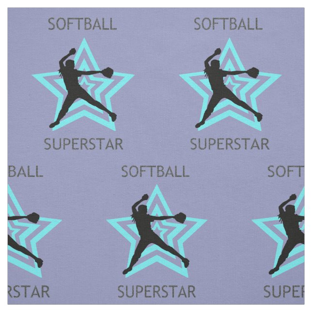 Softball Superstar Fabric (Swatch)