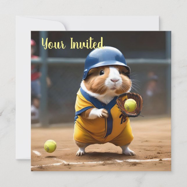 Softball Superstar: The Guinea Pig's Big Game, Invitation (Front)