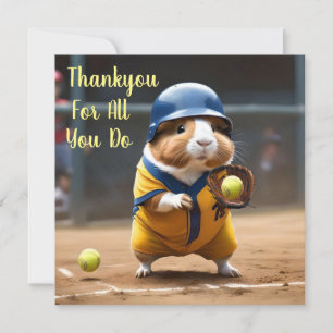 Softball Superstar: The Guinea Pig's Big Game, Thank You Card