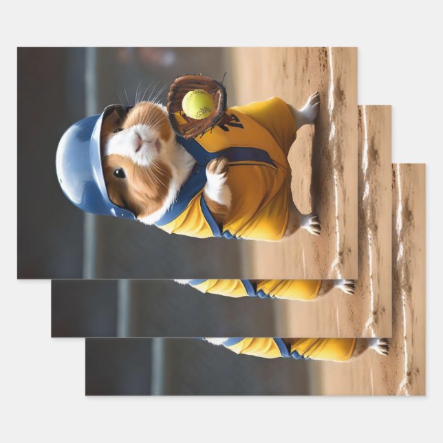 Softball Superstar: The Guinea Pig's Big Game, Wrapping Paper Sheet (Set)