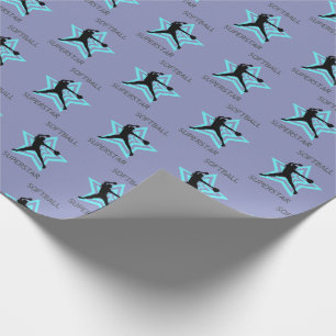 Softball Superstar Wrapping Paper