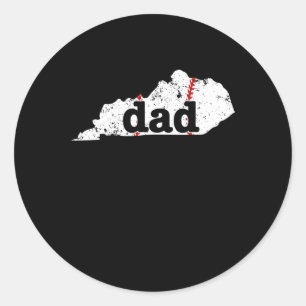 Softball T Shirt Proud Dad Baseball Shirt Kentucky Classic Round Sticker