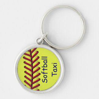 Softball Taxi Key Ring