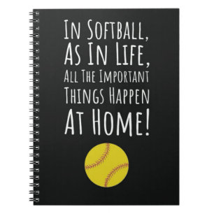 Softball Team Gift Ideas Fastpitch Player Girl Notebook