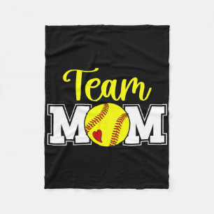 Softball Team Mom Appreciation Softball Team Mama Fleece Blanket