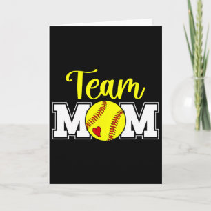 Softball Team Mum Appreciation Softball Team Mama Card
