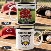 Softball Team Photo Logo Thank you Coach