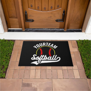 Softball Team Player ADD NAME Personalised League Doormat