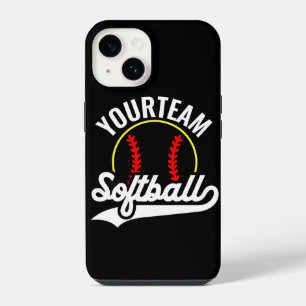 Softball Team Player ADD NAME Personalised League iPhone 14 Case