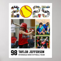 Softball Team Senior 2025 Sports Photo Collage