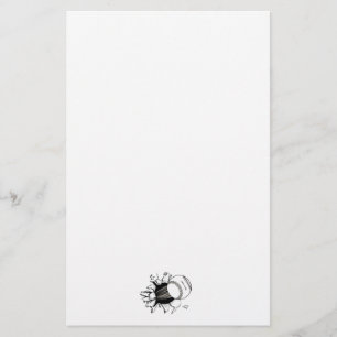 softball tearing through fast ball graphic stationery