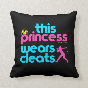 Softball: This Princess Wears Cleats - Golly Girls Cushion