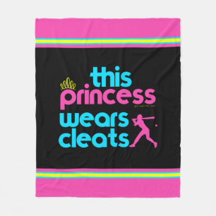 Softball: This Princess Wears Cleats - Golly Girls Fleece Blanket
