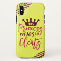 Softball This Princess Wears Cleats Quote
