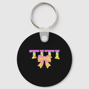 Softball Titi Ice Cream Drip Game Day Family Match Key Ring