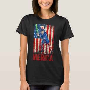 Softball Uncle Sam 4th Of July Women Men American T-Shirt