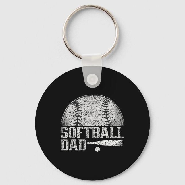 Softball Vater Softball Player Softballer Softball Key Ring (Front)