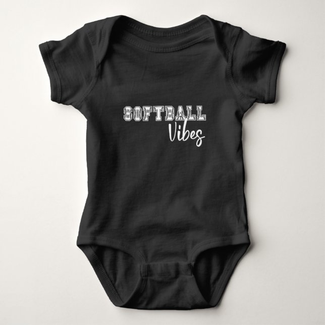 Softball Vibes Baby Bodysuit (Front)