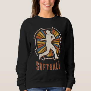 Softball Vintage Classic Retro Sport Love Sweatshirt