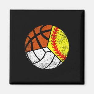 Softball Volleyball Basketball Player Funny Ball S Magnet