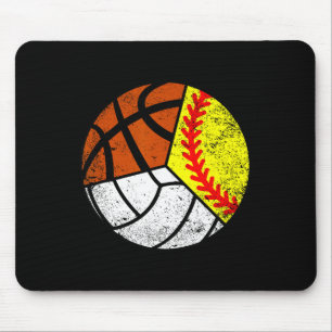 Softball Volleyball Basketball Player Funny Ball S Mouse Pad