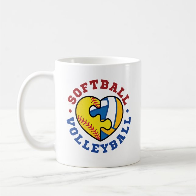 Softball Volleyball Coffee Mug (Left)