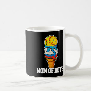 Softball Volleyball Mom Ice Cream Drip Summer Game Coffee Mug