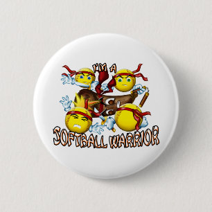 Softball Warrior 6 Cm Round Badge