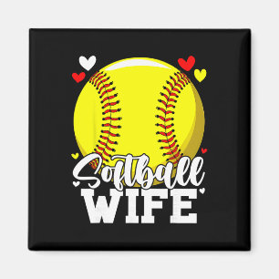 Softball Wife For Women Family Matching Players Mo Magnet