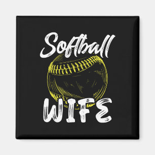Softball Wife For Women Family Matching Players Mo Magnet