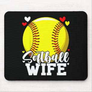 Softball Wife For Women Family Matching Players Mo Mouse Pad