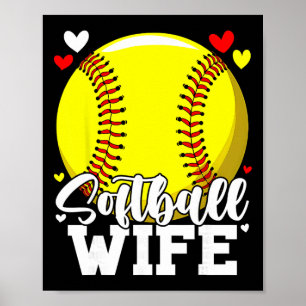 Softball Wife For Women Family Matching Players Mo Poster