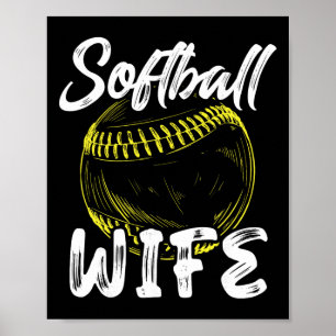 Softball Wife For Women Family Matching Players Mo Poster