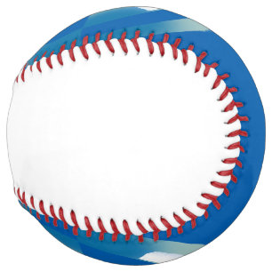 Softball with Abstract Circular Design