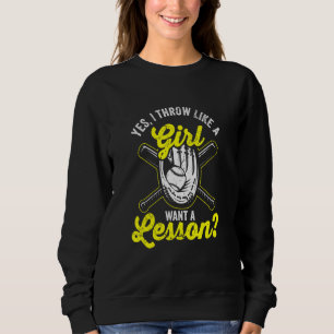 Softball Women Teen Girls Softball Player Softball Sweatshirt