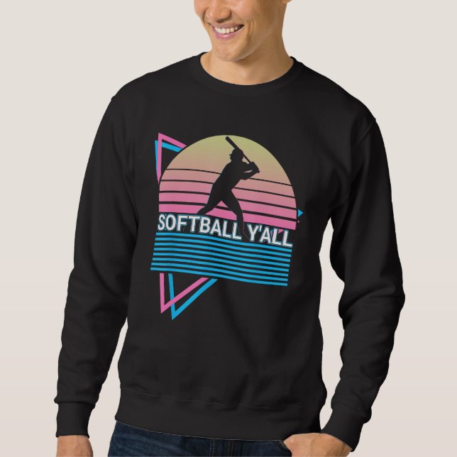 Softball Y'All Retro Sweatshirt (Front)