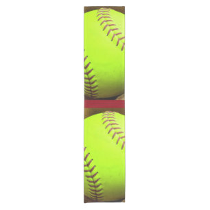 Softball Yellow Fast Pitch 14" X 72" Table Runner