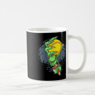 Softball Zombie Hand Softball Player Halloween Cos Coffee Mug