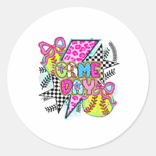 Softbyll Mum Funny Bysebyll Mum Mother's Day Classic Round Sticker