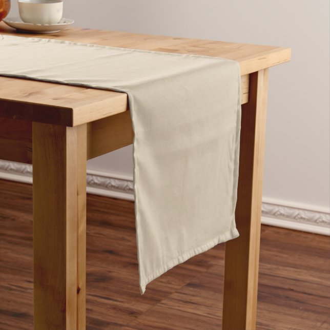 Softer Tan Solid Colour Short Table Runner (In Situ)