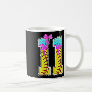 Softll 11 Year Old Ice Cream Drip 11th Birthday Gi Coffee Mug
