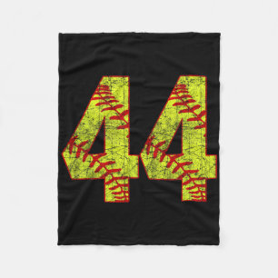 Softll #44 Fastpitch Softll Mom Number 44 Player  Fleece Blanket