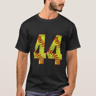 Softll #44 Fastpitch Softll Mom Number 44 Player  T-Shirt