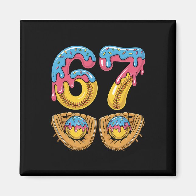 Softll 67 - Ice Cream Drip 67 Meme Funny Player  Magnet (Front)
