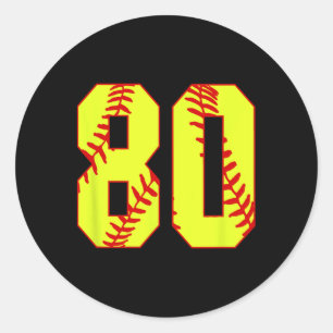 Softll #80 Fast Pitch Love Softll Mom Favorite Pla Classic Round Sticker