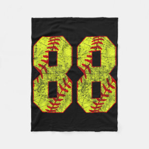 Softll #88 Fastpitch Softll Mom Number 88 Player  Fleece Blanket