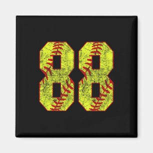 Softll #88 Fastpitch Softll Mom Number 88 Player  Magnet